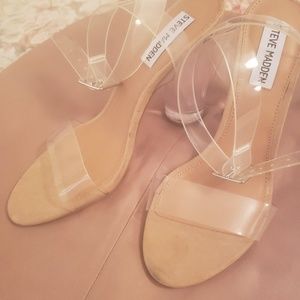 -Steve Madden Clear Heels